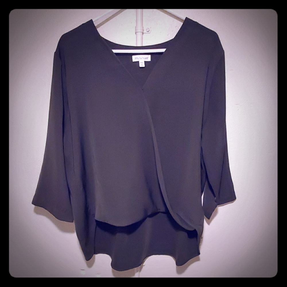 Prologue green hi-lo shirt